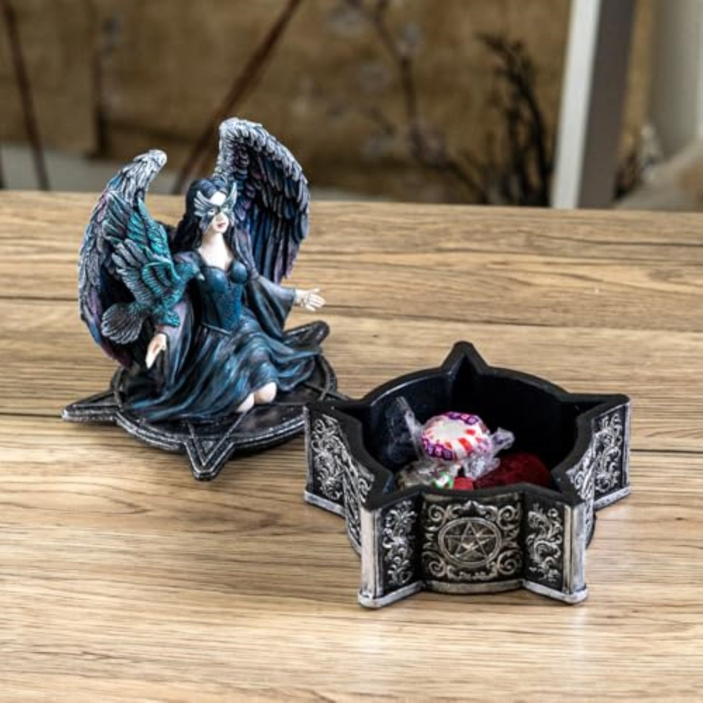 Anne Stoke Raven Gothic Style Dark Fantasy Trinket Box Home Decoration
