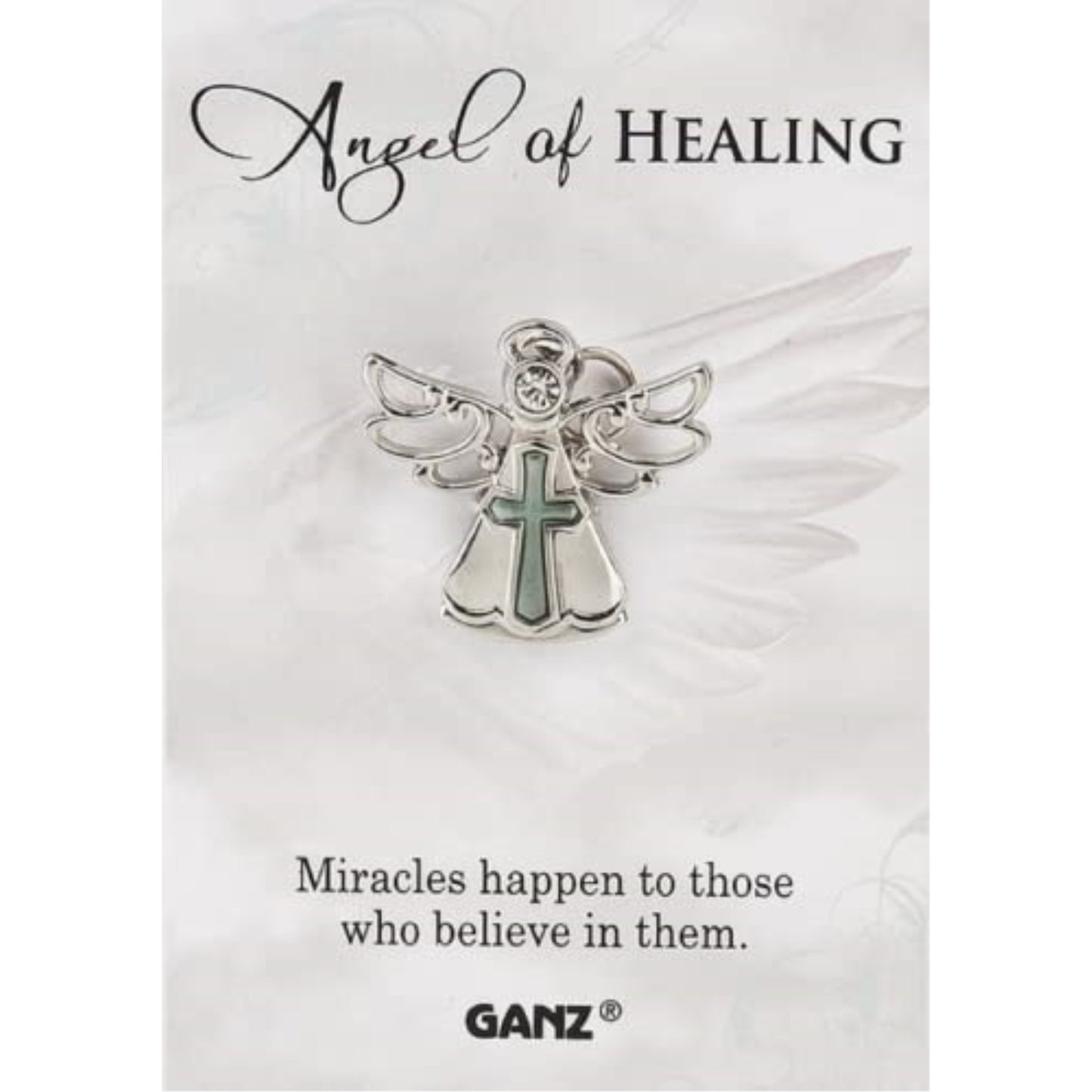 Ganz Angel of Healing Metal Pin 1.25 x 1 inch