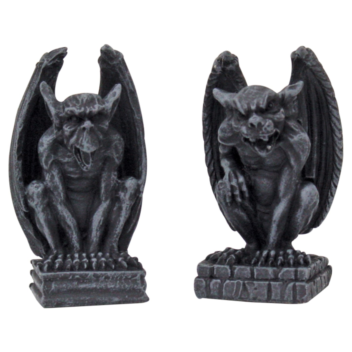 Miniature Evil Gargoyles Resin Statue Gothic Figurines Set of Two 2.5 inch
