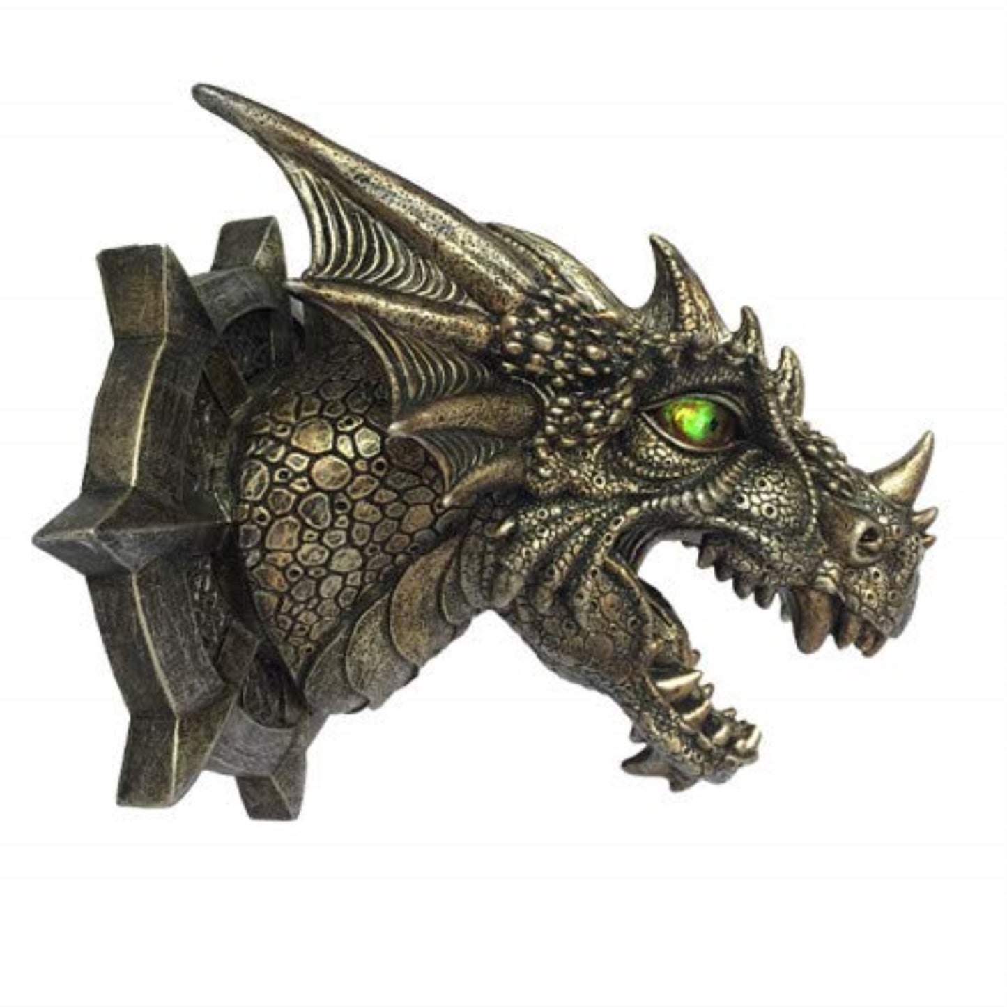 Dragon Dungeon Resin Wall Plaque with LED Eyes 7.6 x 8.1 inch