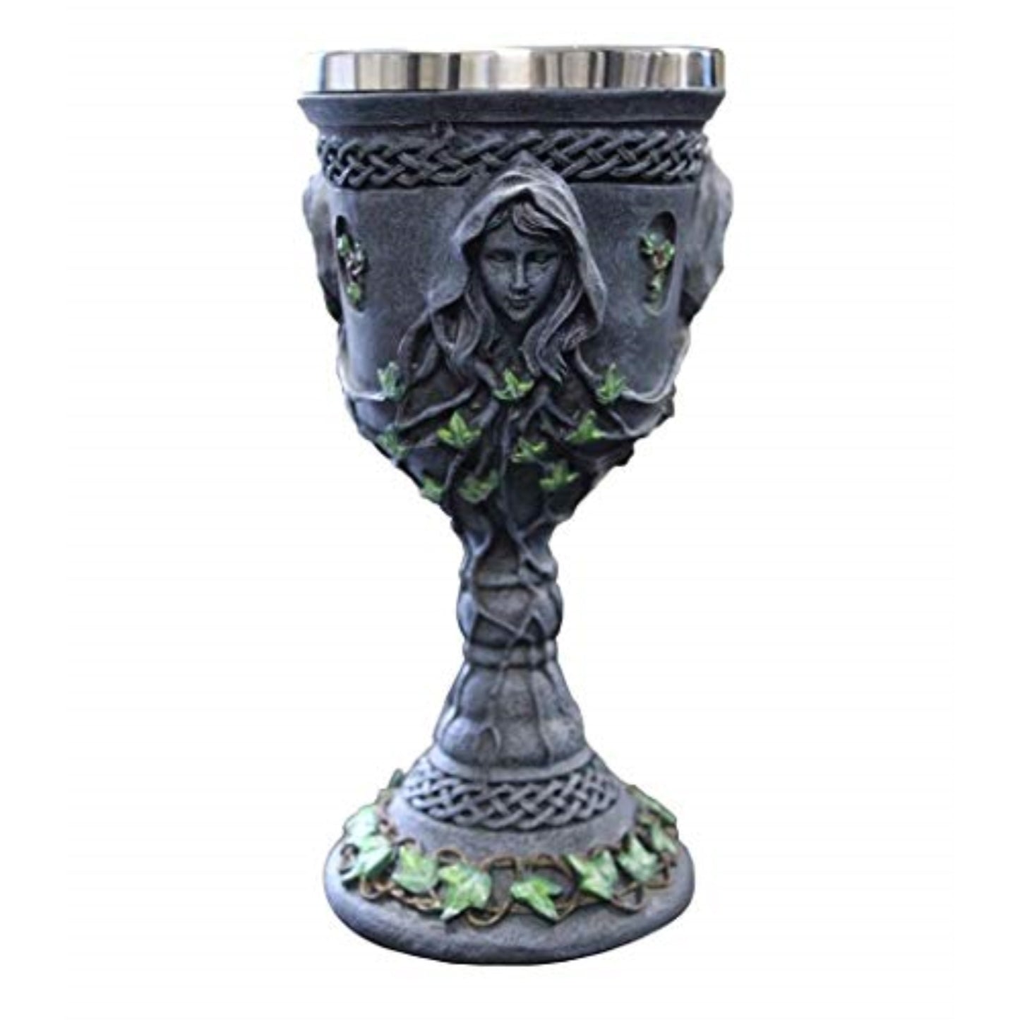 Medieval Renaissance Mother Maiden Crone Triple Goddess Chalice Goblet Wine Cup 12oz