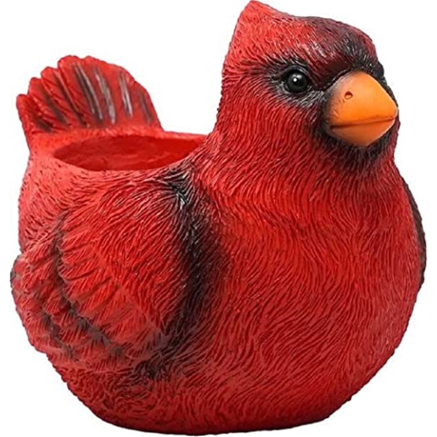 Spoontiques Red Cardinal Bird Resin Flower Pot Home Vase Window Decoration Indoor or Outdoor
