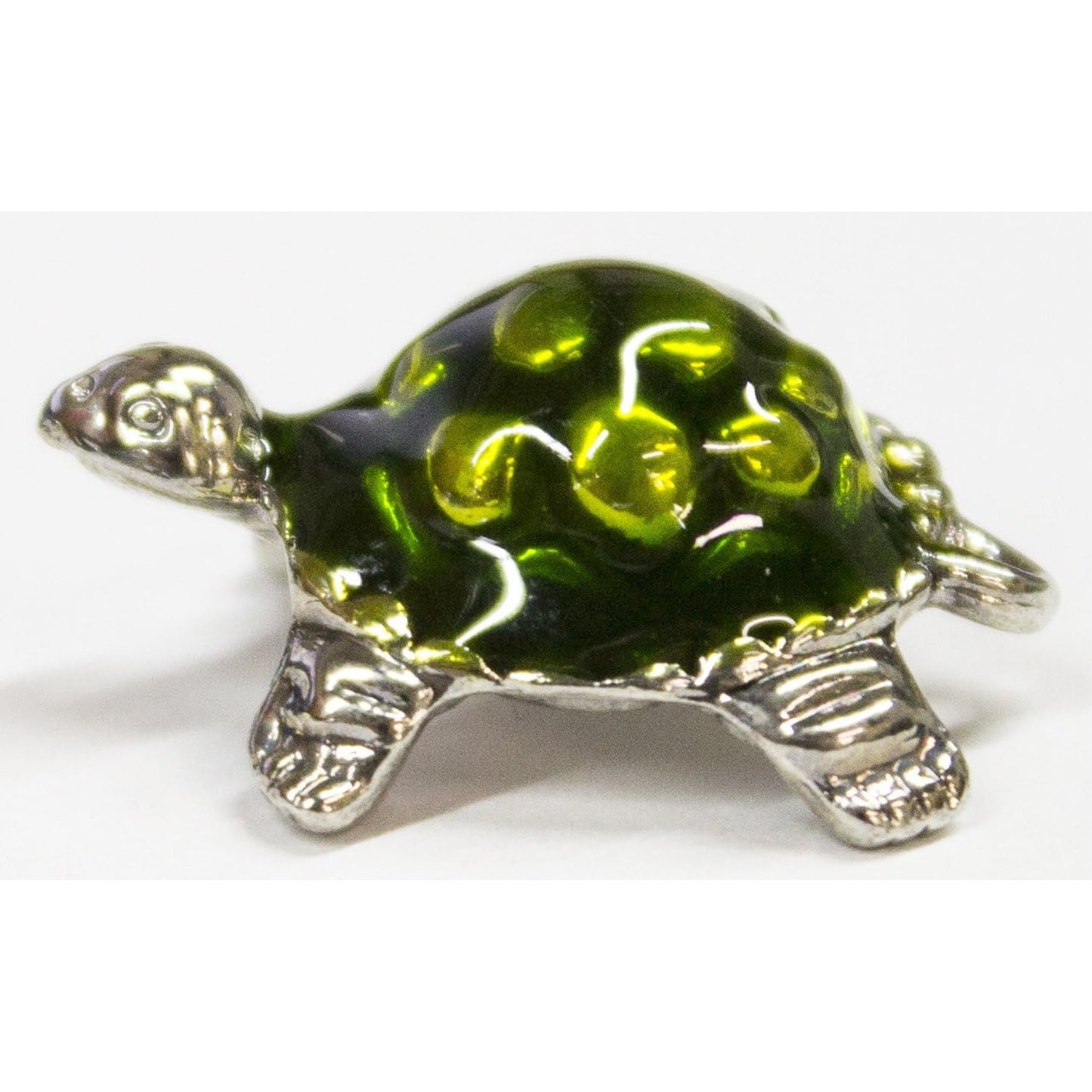 Lucky Little Turtle Pocket Charm with Inspirational Card Miniature 1 inch