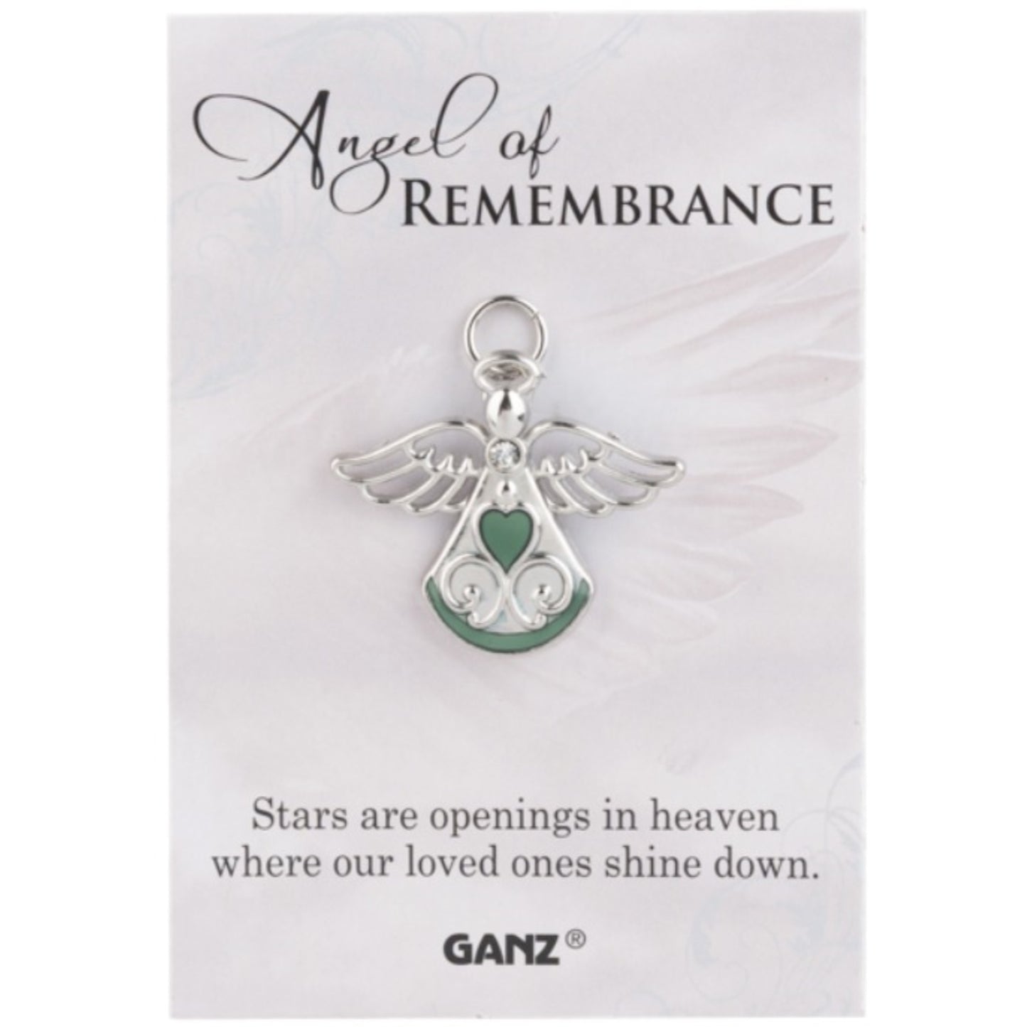 Angel of Remembrance Stars Are Openings In Heaven Where Our Loved Ones Shines Down Metal Pin 1.25 x 1 inch