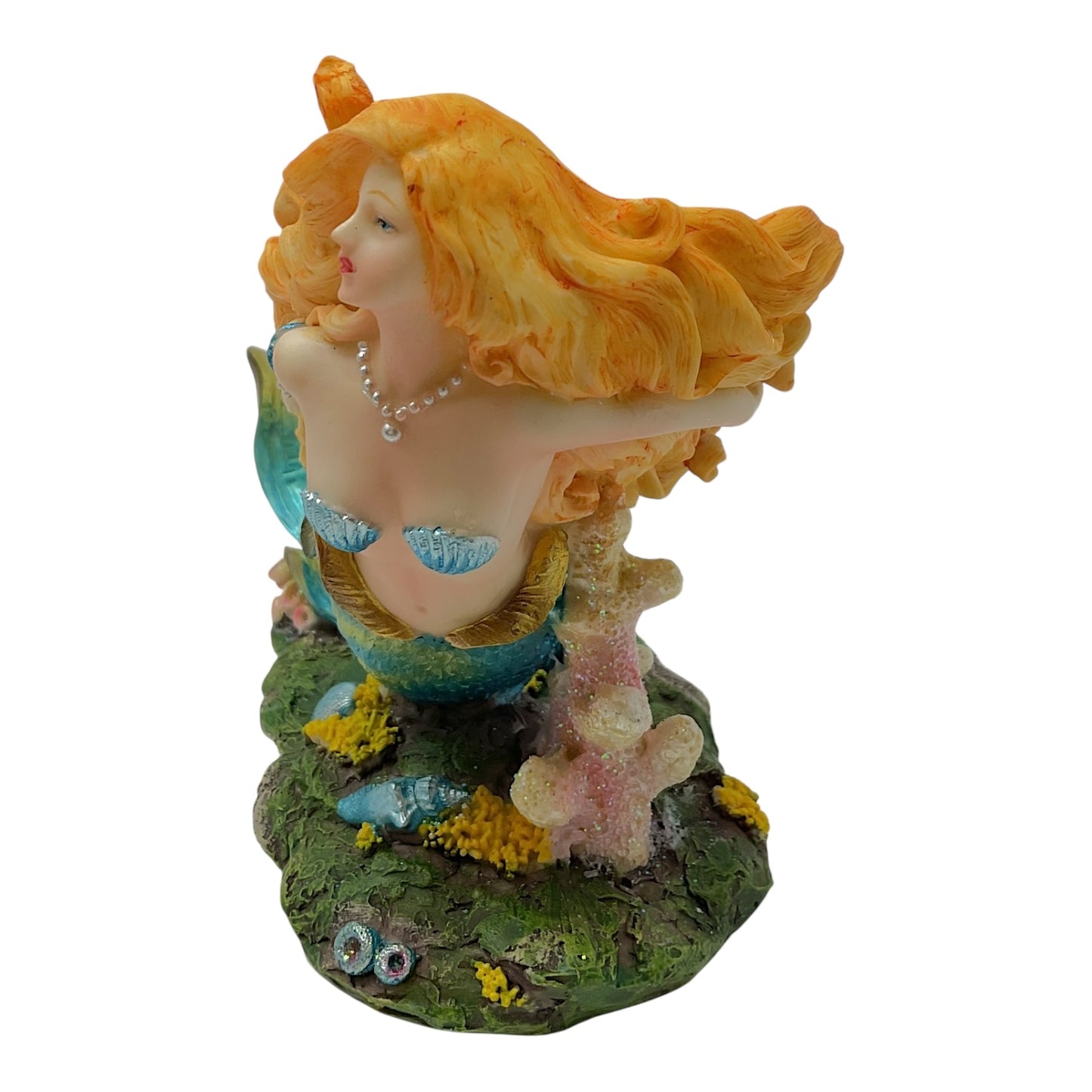 Turquoise Mermaid Decorative Wine Bottle Holder Nautical Sea Life Kitchen Decor 8 x 6.25 inch