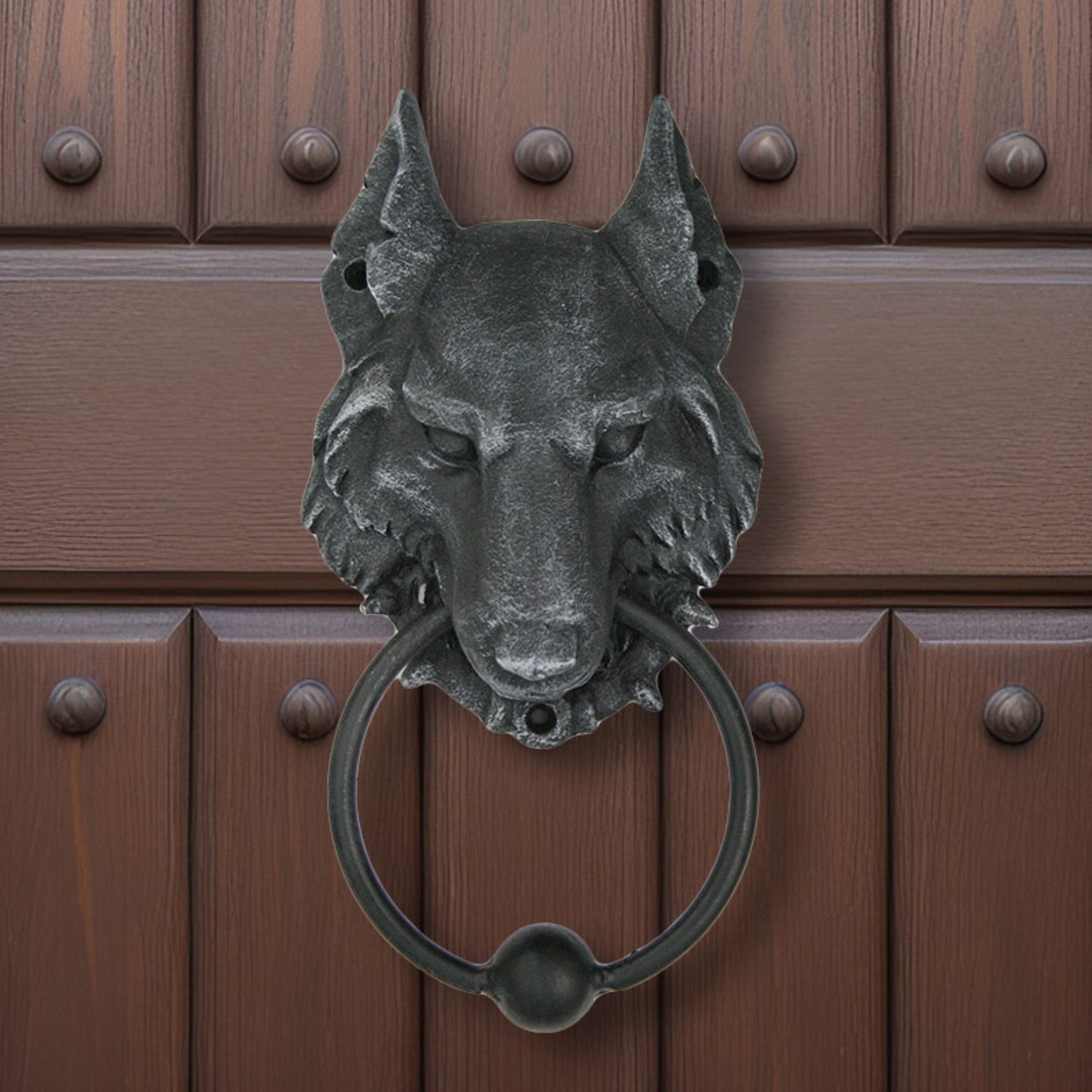 Evil Wolf Gargoyle Resin Door Knocker 8.5 inch