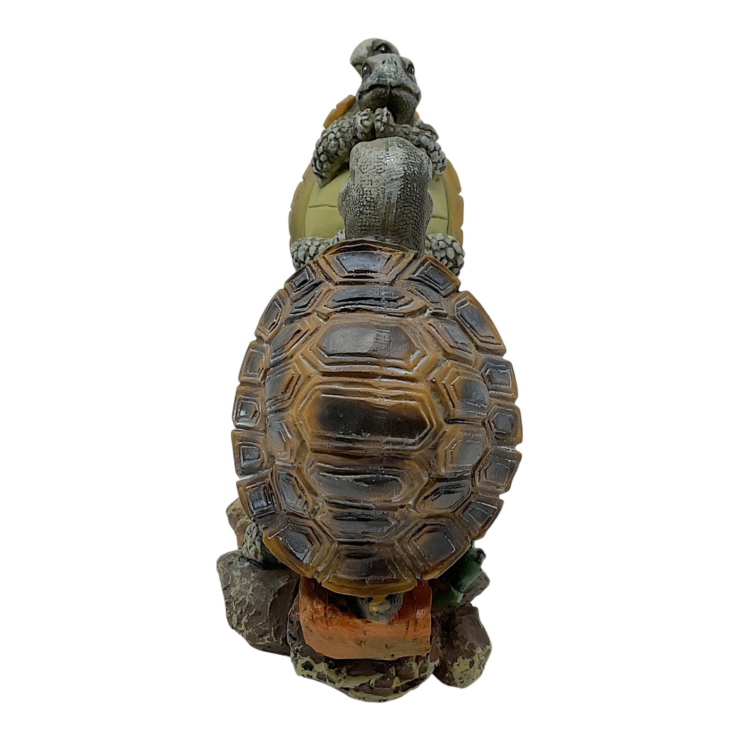 Green Turtle Family Having Fun on a Seesaw Decorative Statuette Figurine 7.25 x 6.5 inch