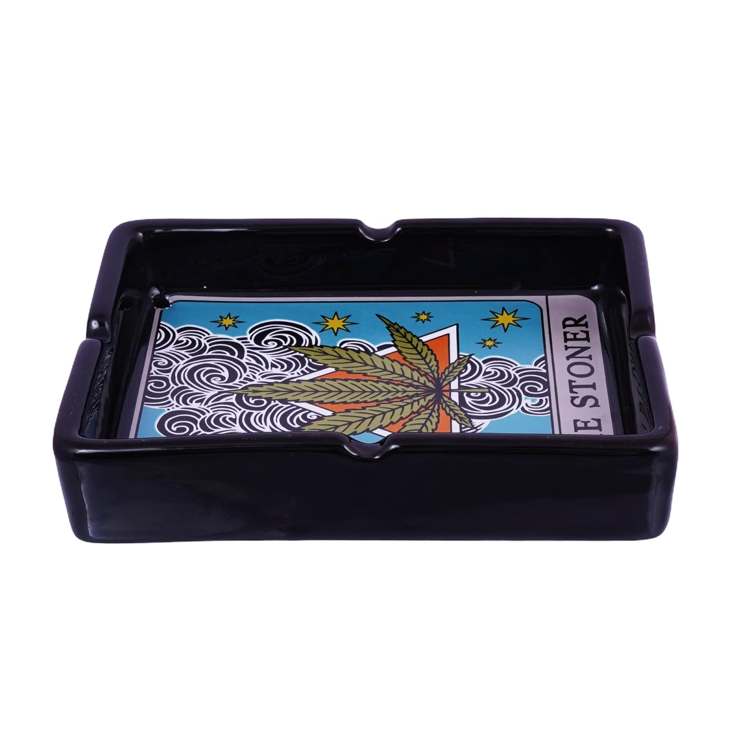 Fantasy Gifts The Stoner Tarot Card Ceramic Ashtray or Incense Burner 4 x 5.5 inches