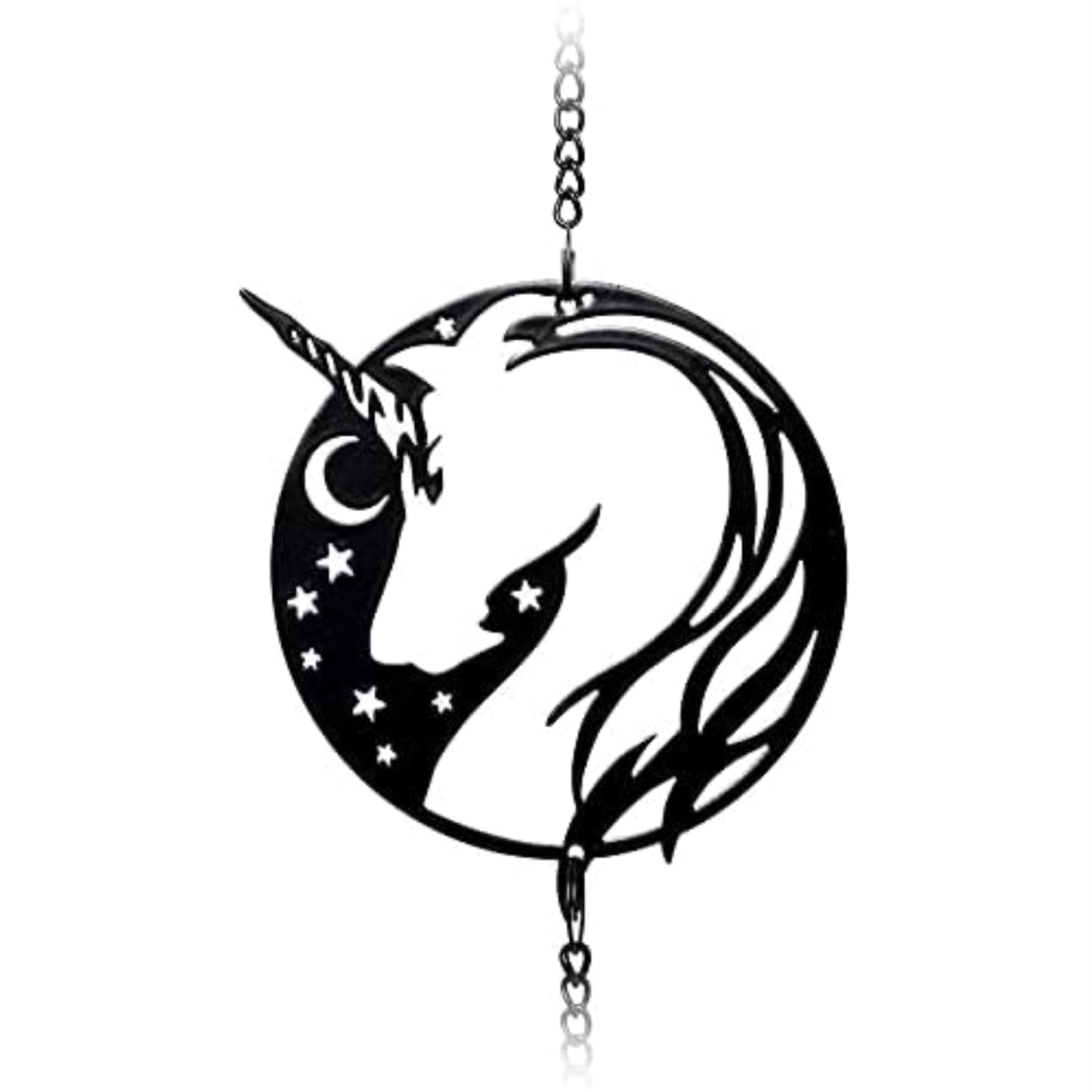 Celestial Unicorns Metal Hanging Decoration 29.75 Inch