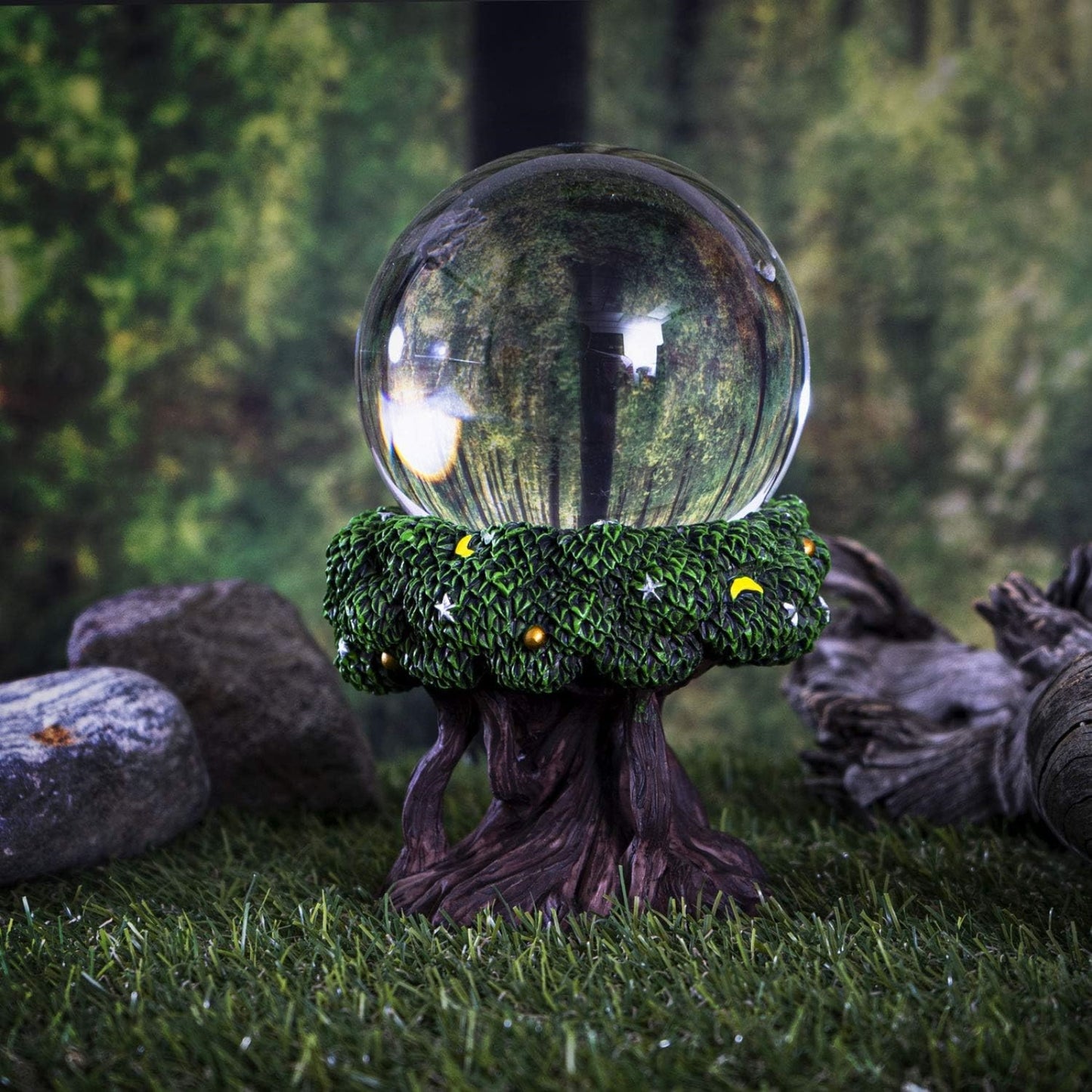 Tree of Life Gazing Ball Resin and Glass Home Decoration 8.5 inch