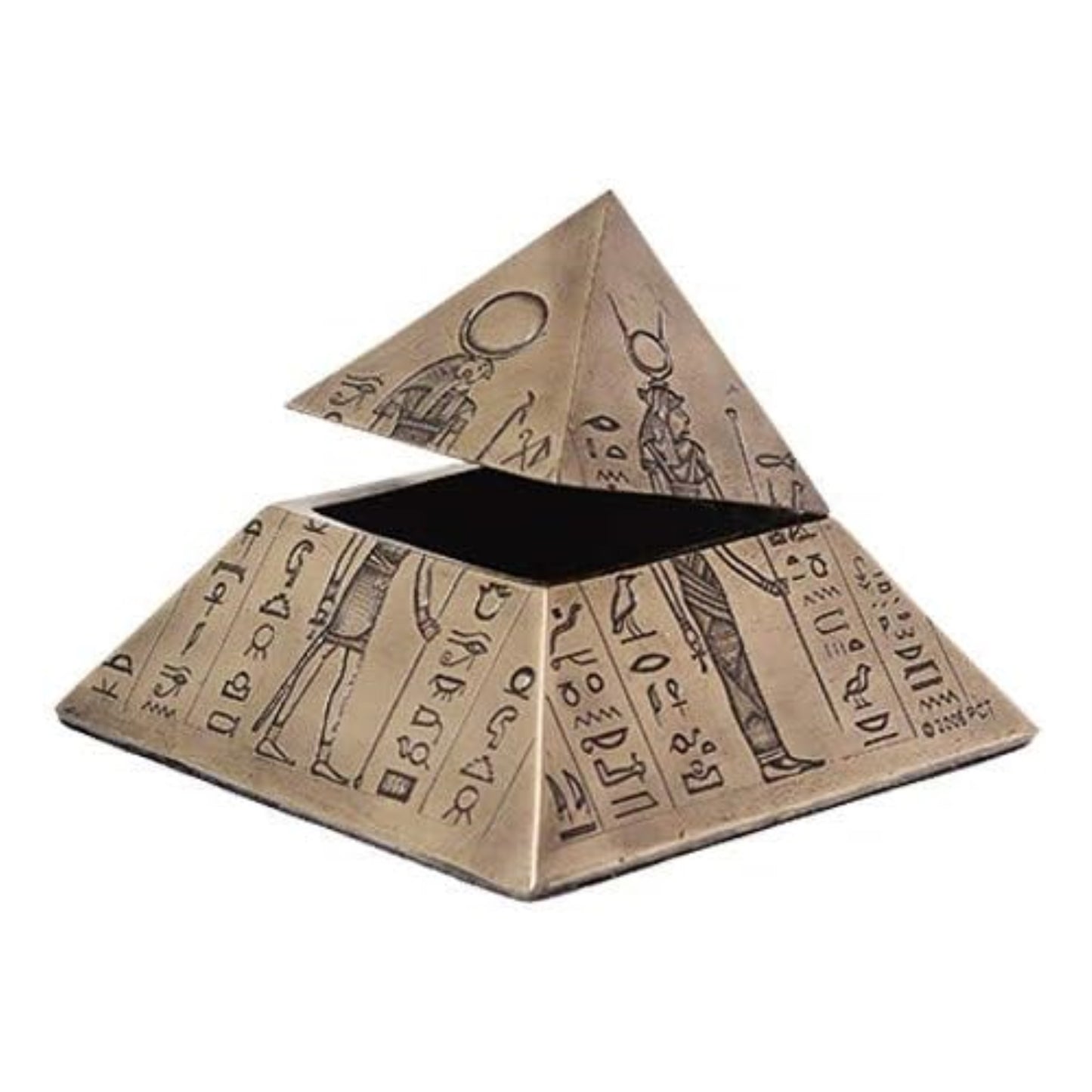 Egyptian Gods Pyramid Resin Trinket Box Egypt Jewelry Container