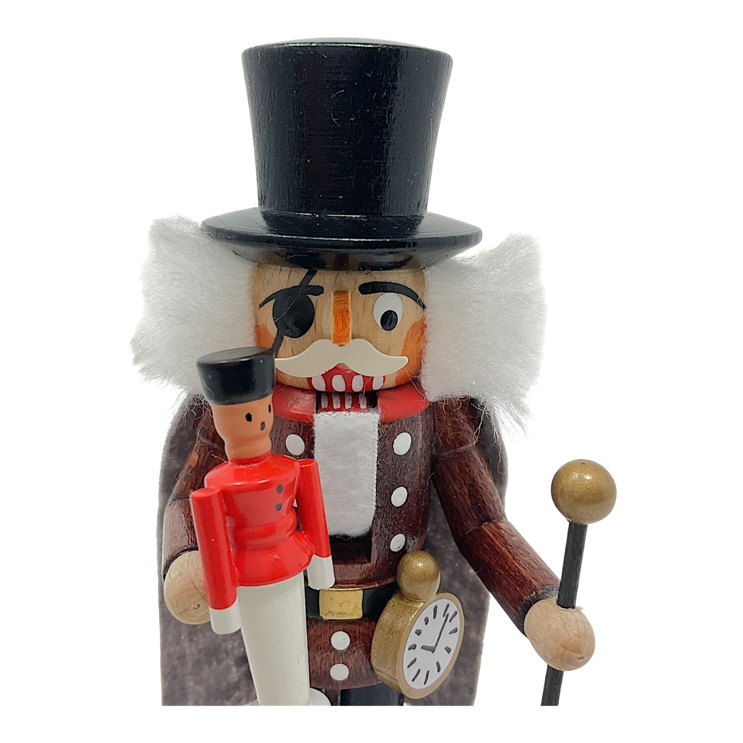 Pinnacle Peak Trading Nutcracker Suite Herr Drosselmeyer German Wood Mini Christmas Nutcracker 5.25 Inch