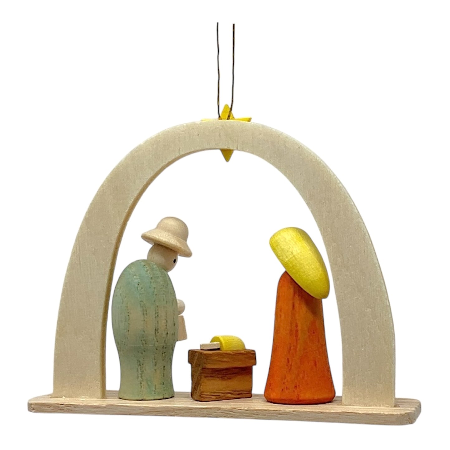 Pinnacle Peak Trading Nativity Scene German Wood Christmas Arch Ornament Handcrafted in Germany