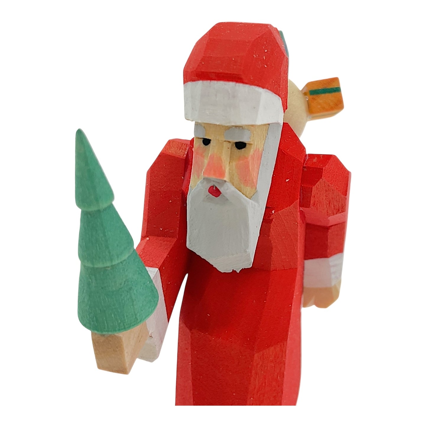 Pinnacle Peak Trading Carved Santa Handcrafted German Wood Miniature Figurine 3 inch