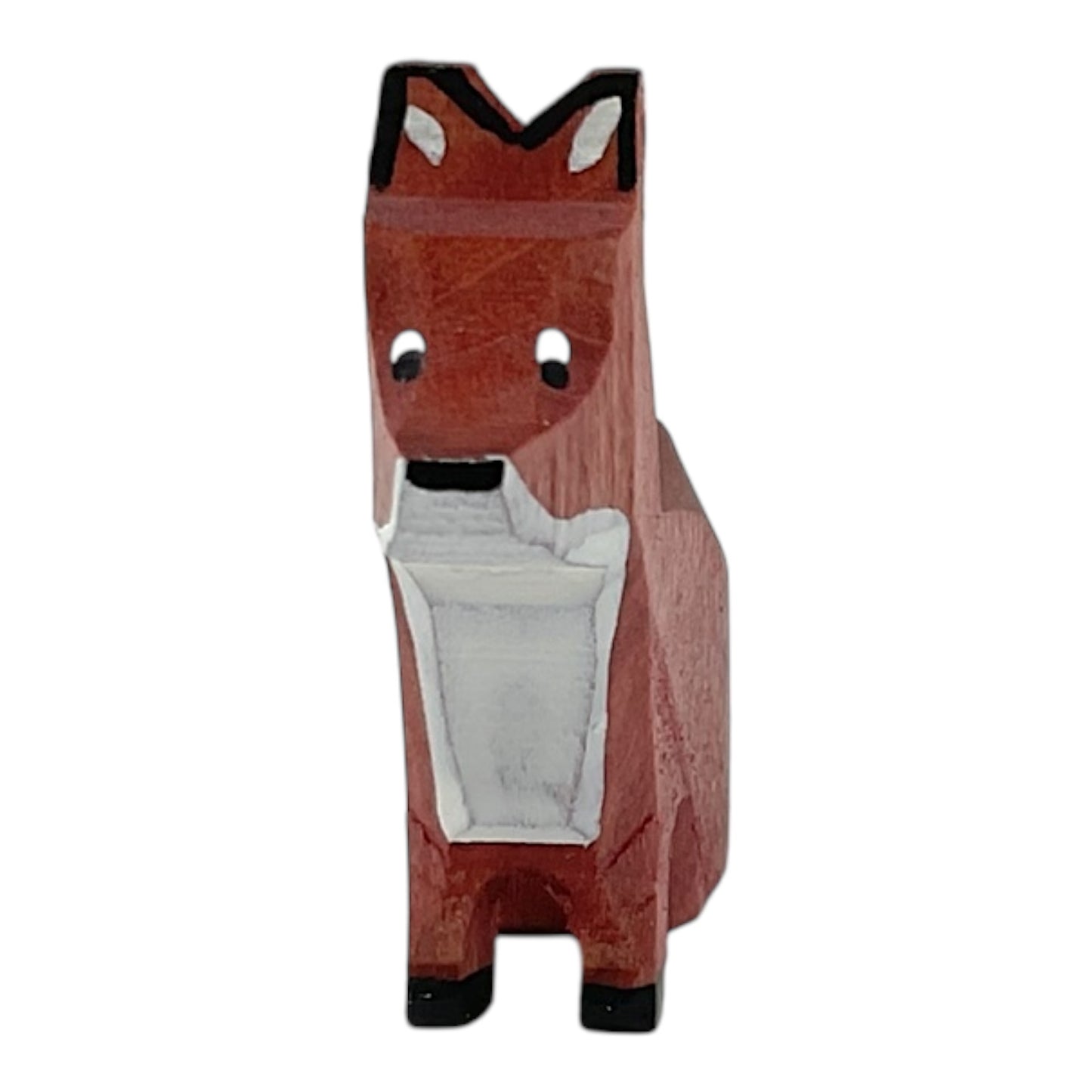 Pinnacle Peak Trading Miniature Fox German Carved Wood Decorative Figurine 1.6 inches Tall