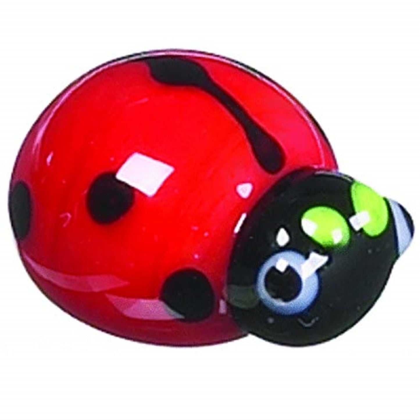 Tiny Little Ladybug Glass Charm with Story Card Pocket Token Miniature .5 inch