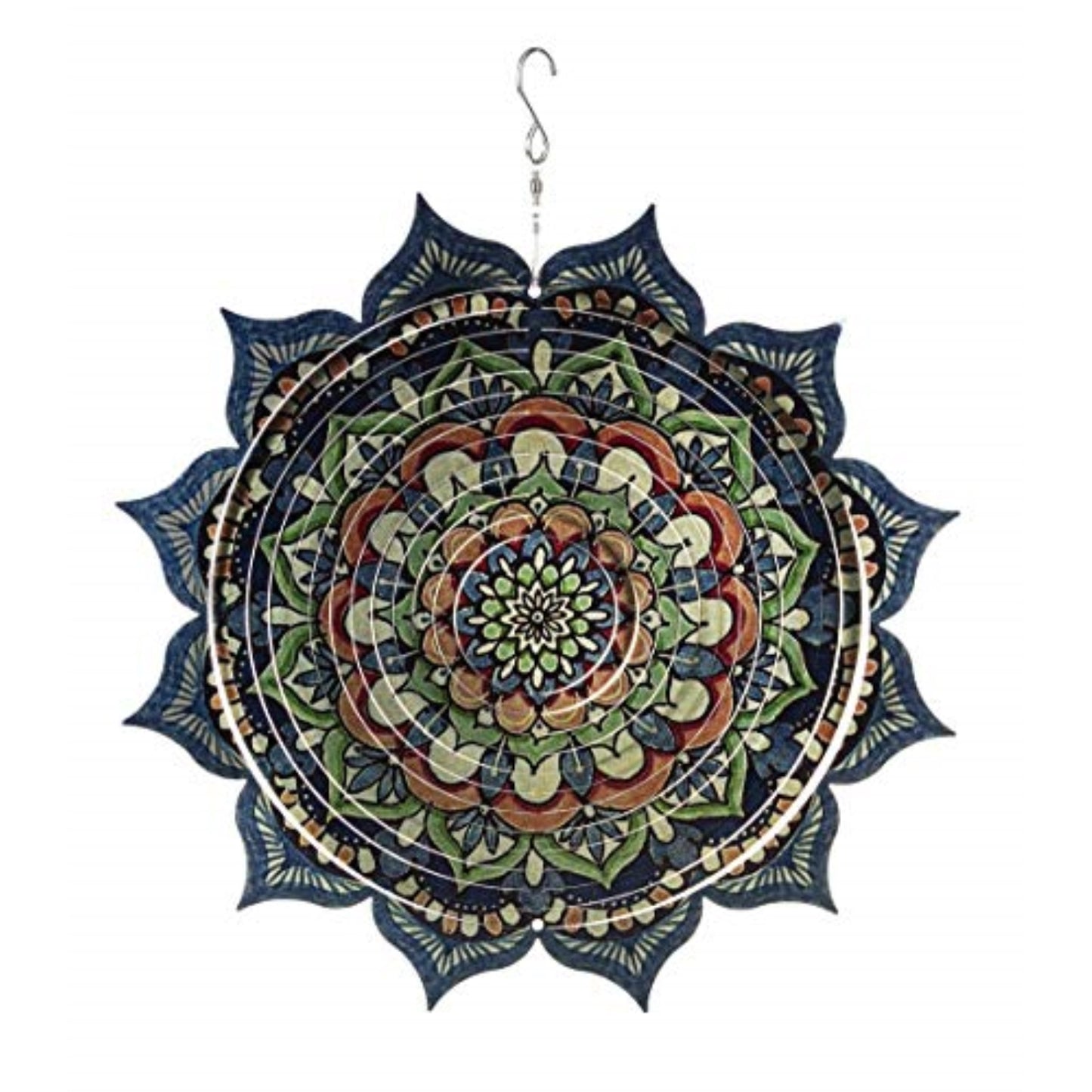 Ganz Mandala Stainless Steel Hanging Spinner 12 Inch