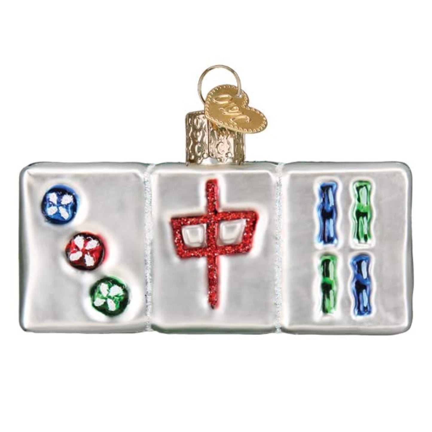 Old World Christmas Glass Blown Tree Ornament, Mahjong