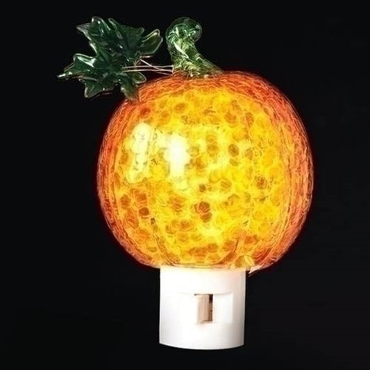 Roman Pumpkin Halloween Plug in Night Light 7 inch