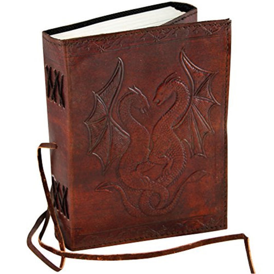 Fantasy Gifts Red Double Dragon Leather Embossed Journal Diary 5 x 7 inch