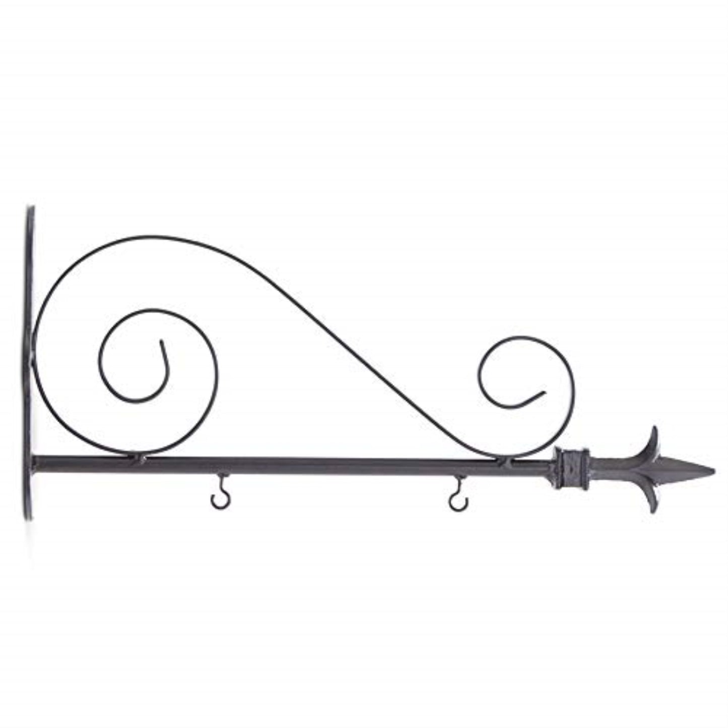 K&K Interiors Scroll Design Black Metal Arrow Sign Holder 8 x 17.5 x 3