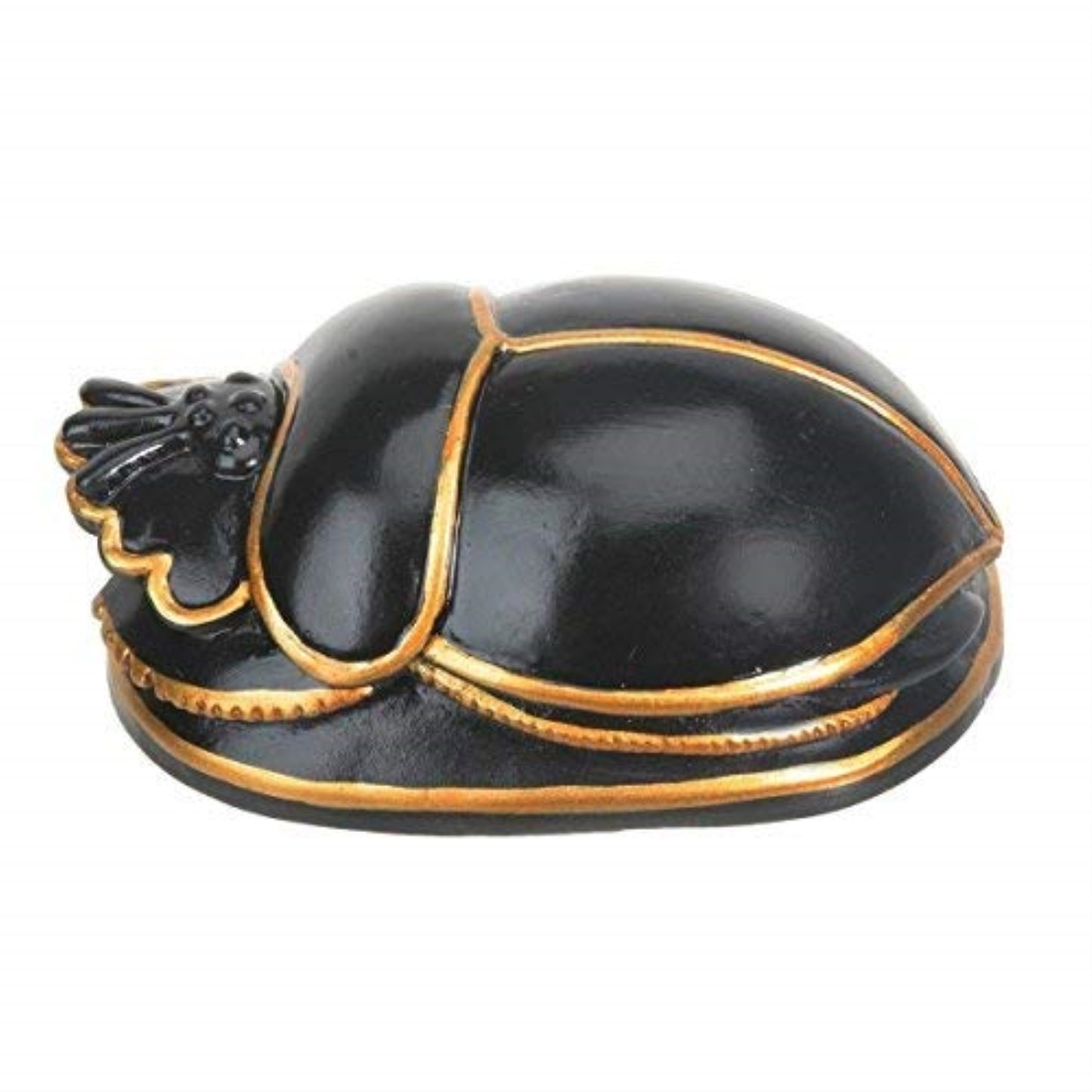 Egyptian Black Scarab Collectible Miniature Figurine 1 inch