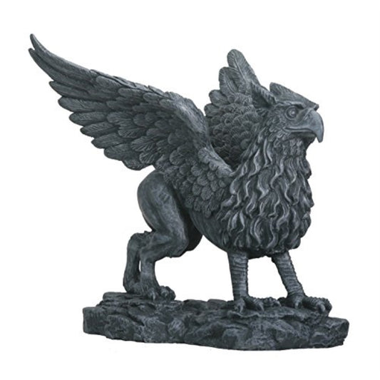 Standing Griffin with Open Wings Statue Figurine Mythical Fantasy 5.25 inch