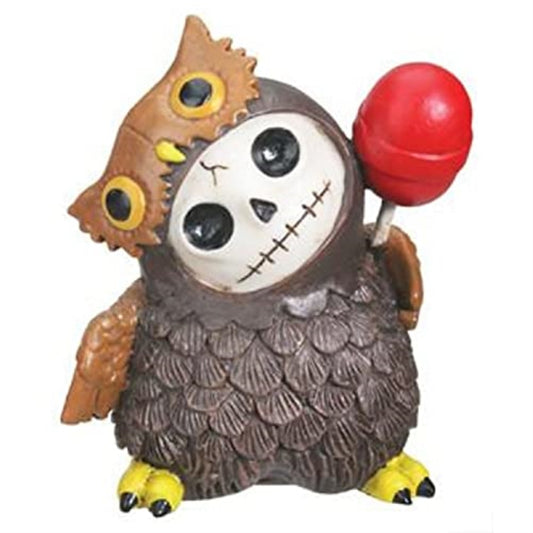 Furrybones Hootie Skeleton Dressed in a Owl Bird Costume Figurine Statuette