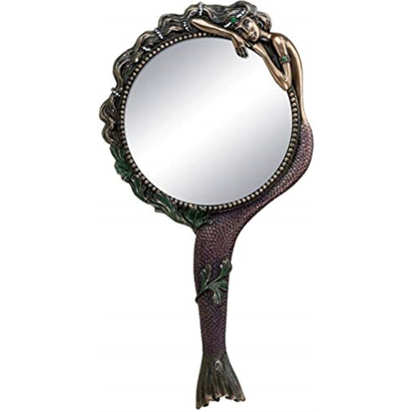 Art Nouveau Collectible Mermaid Hand Mirror Vanity Beauty Accessory 10.75 inch