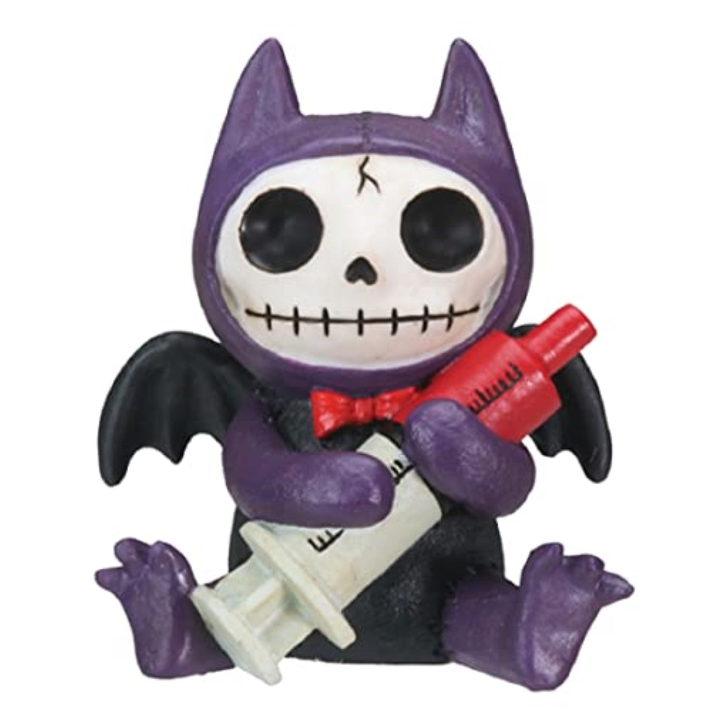 Furrybones Flappy Skeleton Vampire Bat with Syringe Halloween Figurine