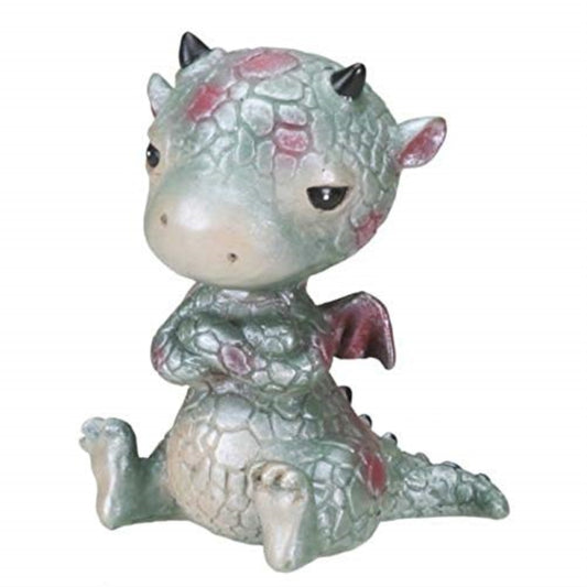 Sulky Baby Dragon Sitting Figurine Display 2.75 inch