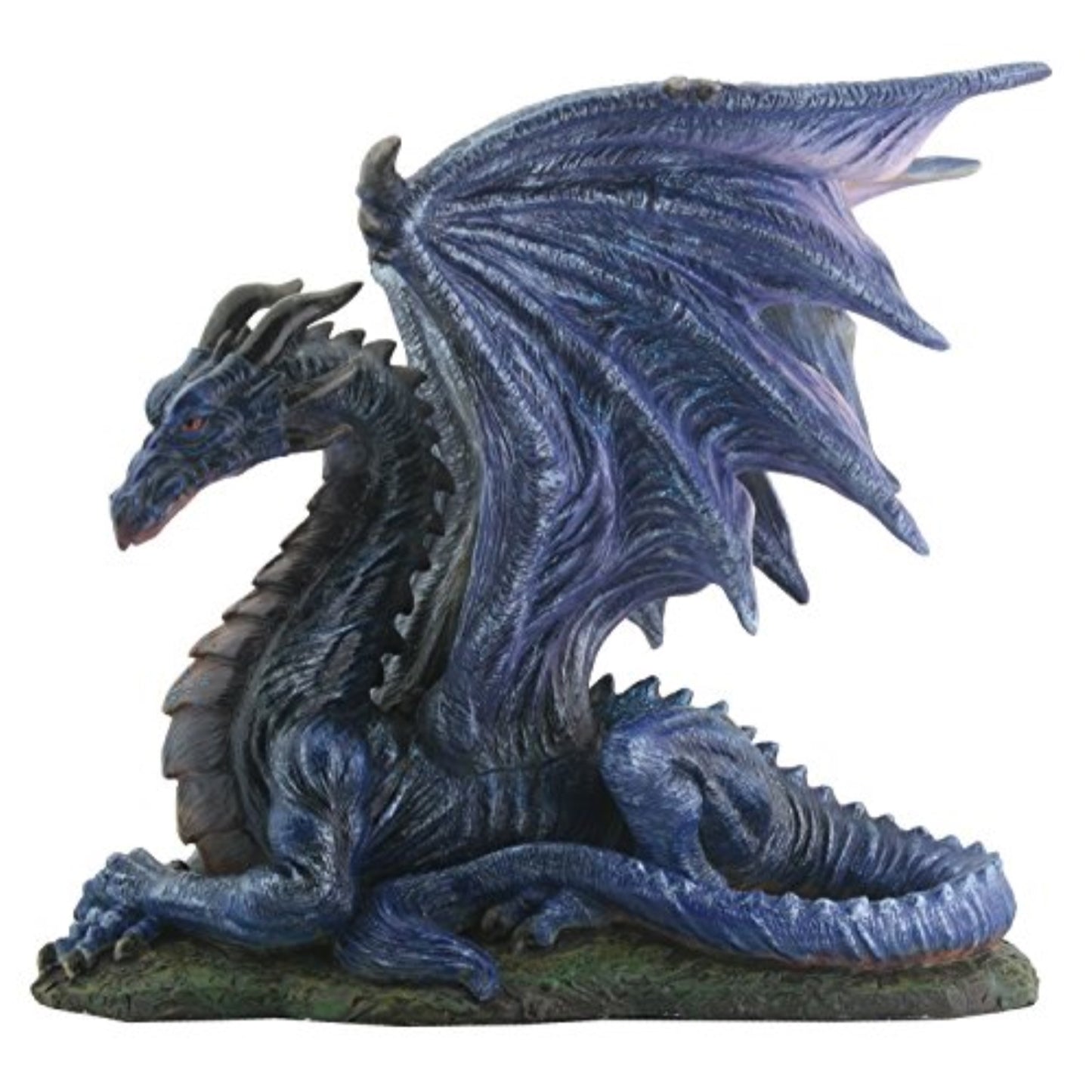 Midnight Dragon Laying Down Figurine Display 7.25 inch