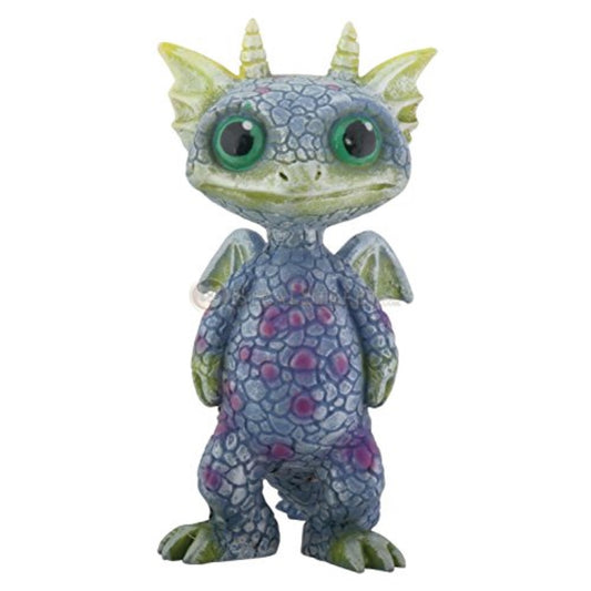 Mythical Green and Blue Standing Baby Dragon Fantasy Figurine 3.5 inch