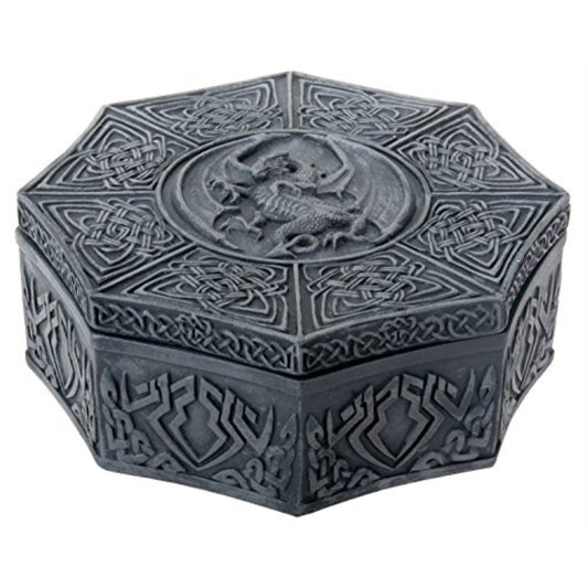 Gothic Fantasy Dragon Celtic Jewelry Trinket Keepsake Box 2 x 4.75 inch
