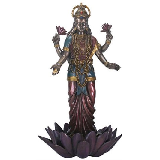 9.5 Inch Standing Lakshmi Eastern Statue Figurine