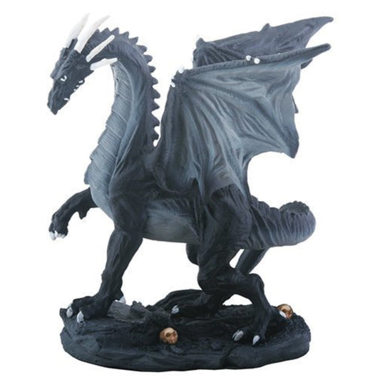 Small Midnight Black Dragon Figurine 4.75 inch