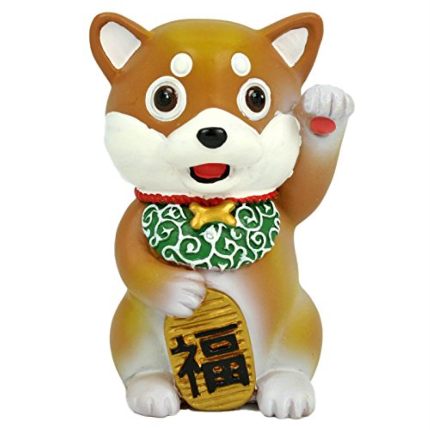 Maneki Shiba Inu Dog Figurine Japanese Statuette Good Luck Year of the Dog 4 inch