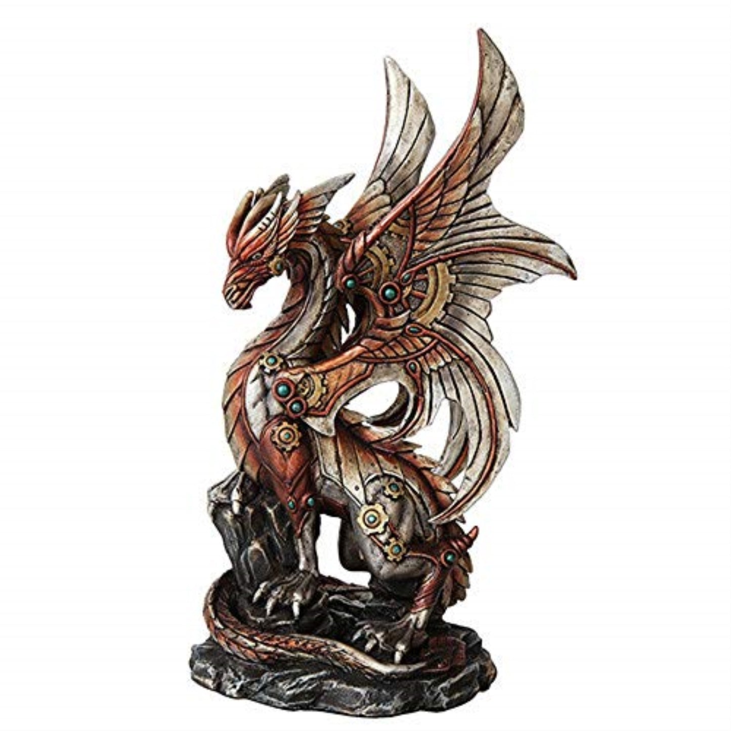 10 Inch Steampunk Inspired Mechanical Dragon Statue Figurine