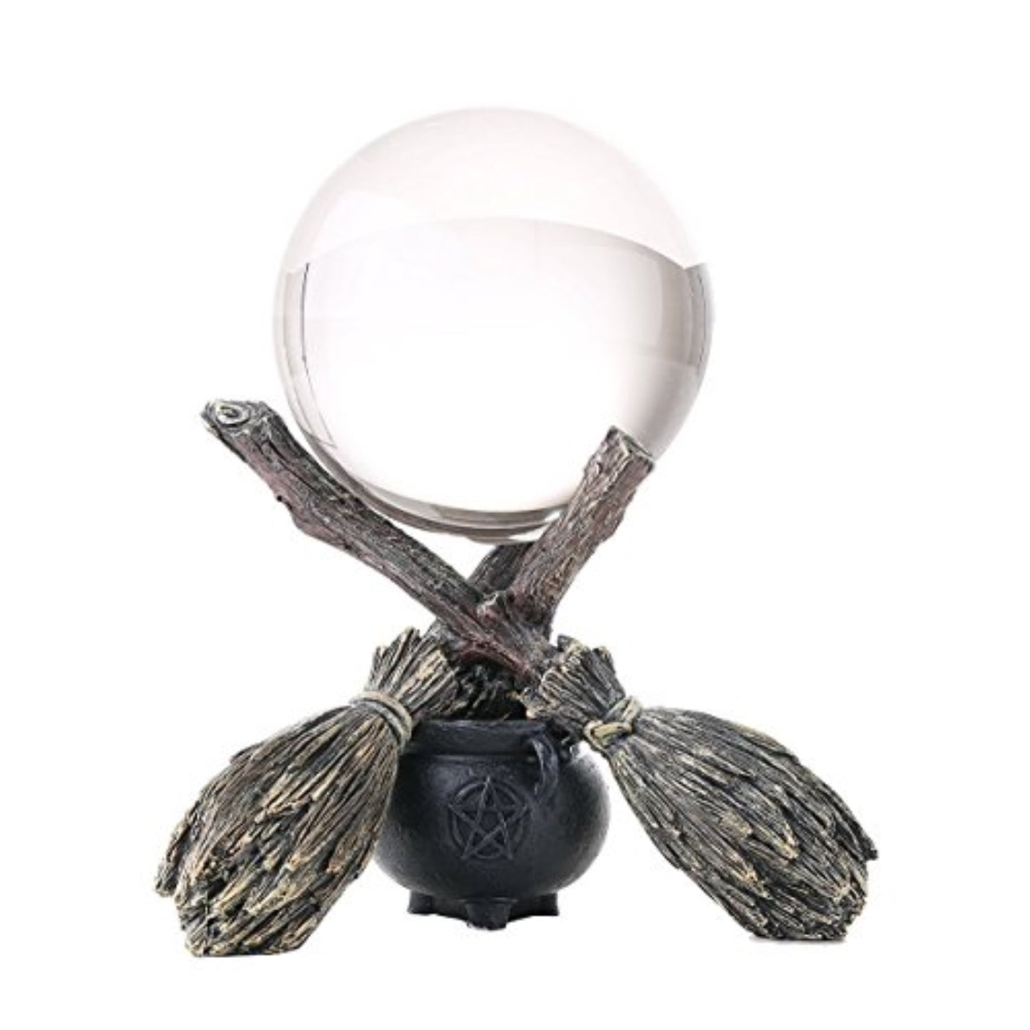 Broomstick and Cauldron Witchcraft Gazing Crystal Ball Wiccan Witch Halloween