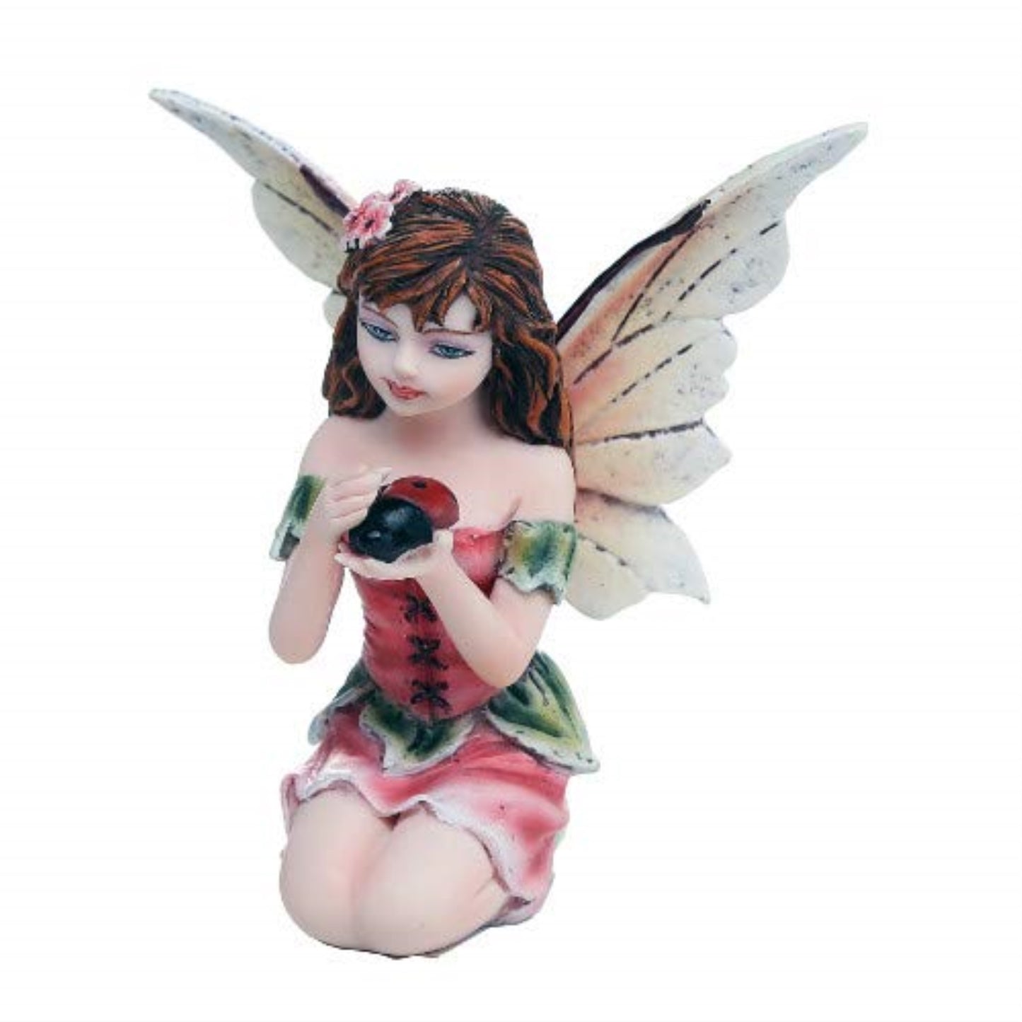 Fairy Garden Flower Fairy with Ladybug Decorative Mini Garden of Enchantment Figurine 3 Inch