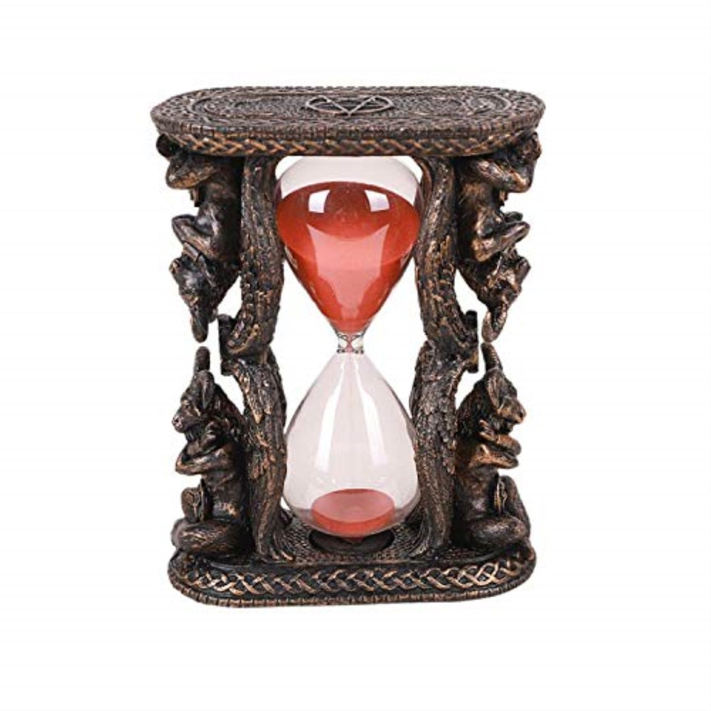Satanic Sabbatic Goat of Mendes Winged Baphomet Invertible Sand Timer Statue 6 inch