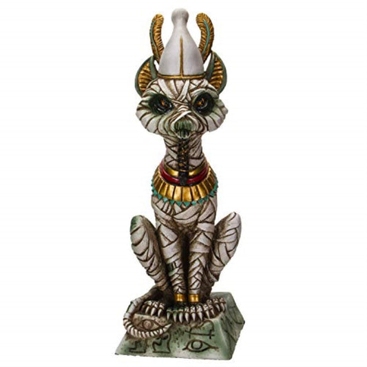 Egyptian God Of The Dead And Rebirth Osiris Mummy On Hieroglyphic Base Figurine 8 inch