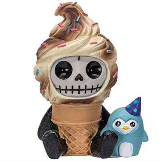 Furrybones Softo Skeleton in Ice Cream Cone Figurine 3 inch