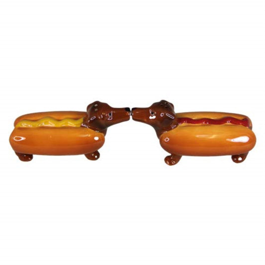 Puppy: Dachshunds: Happy Hot Dogs: Salt & Pepper Shakers