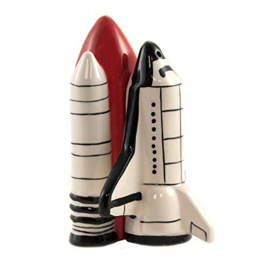 Space Shuttle Attractives Ceramic Magnetic Salt Pepper Shakers
