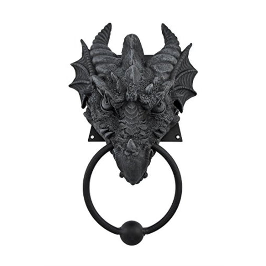 Gothic Dragon Resin Door Knocker 9.25 inch