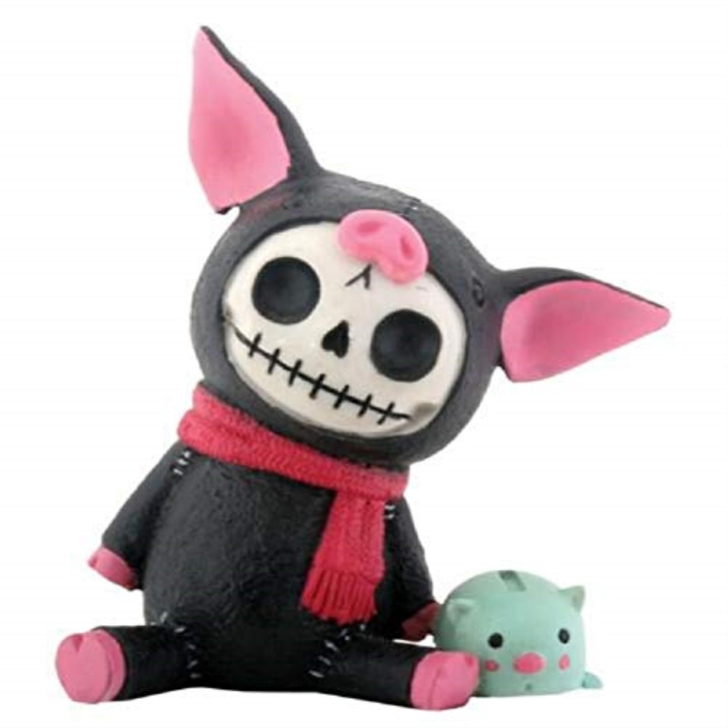 Furrybones Black Bacon Skeleton in Pig Costume Figurine