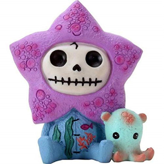 Furry bones Hoshi Seastar Skeleton with Teal Colored Baby Octopus