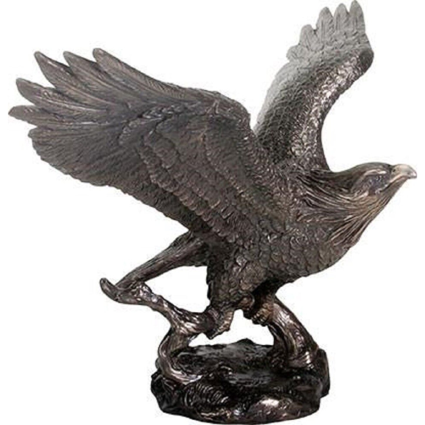 Eagle Flying of Branch Statue Figurine Animal Wildlife Bird Decoration 12 x 8 inch