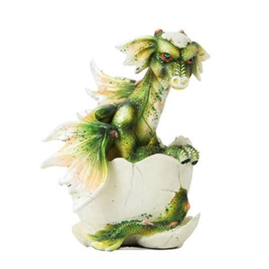 Green Dragon Hatchling Baby Fantasy Statue Figurine 3.75 inch